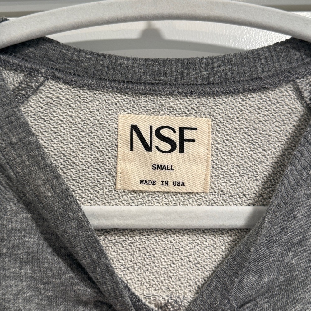 NSF Gray Crew Neck Sweater - Picture 7 of 7